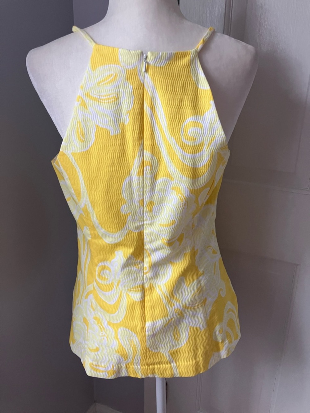 Lilly Pulitzer yellow and white floral embellished cotton Magnolia summer top 10 - Picture 6 of 14